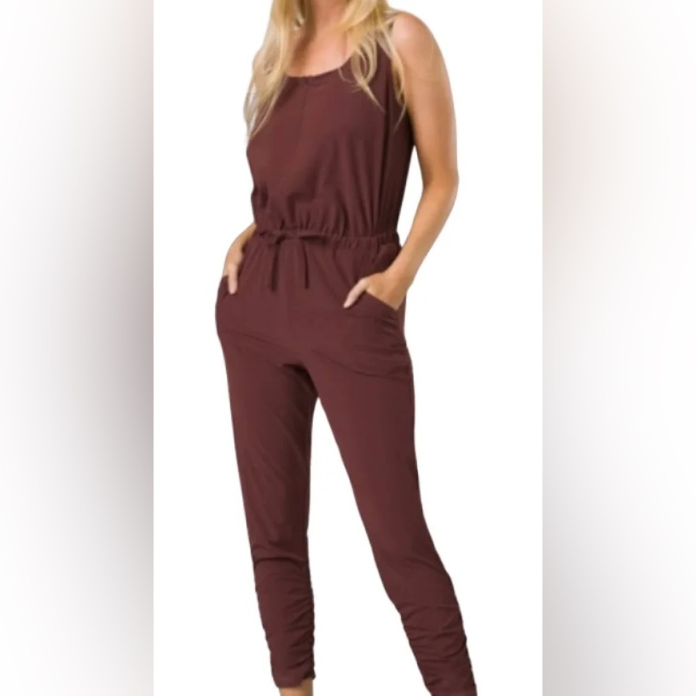 Prana Railay Jumpsuit with Tapered Legs and Relaxed Fit